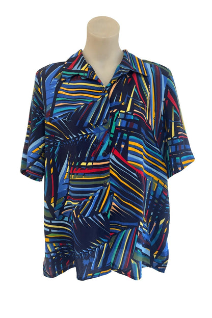 Classique groovy retro blouse, L