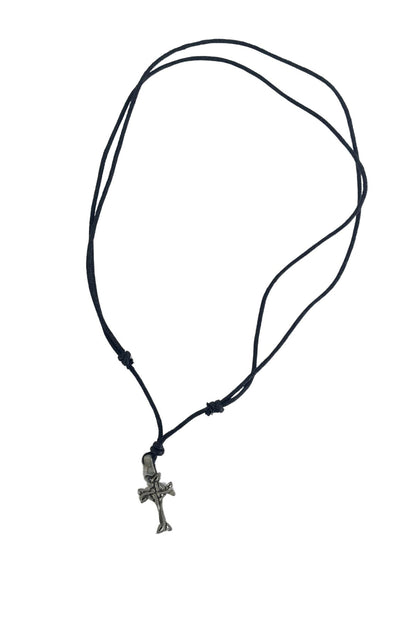 Pewter cross necklace