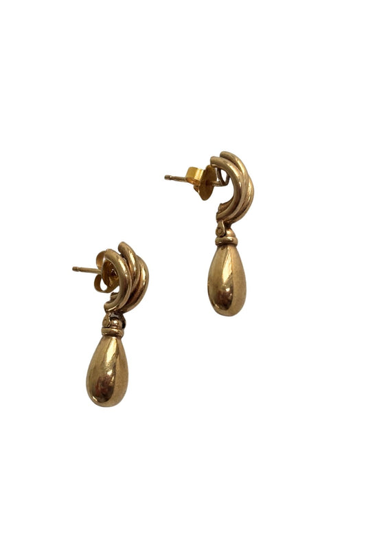 Gorgeous 14ct gold drop stud earrings 2.15g