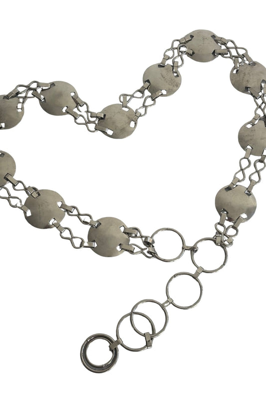 Y2K Metal circles belt