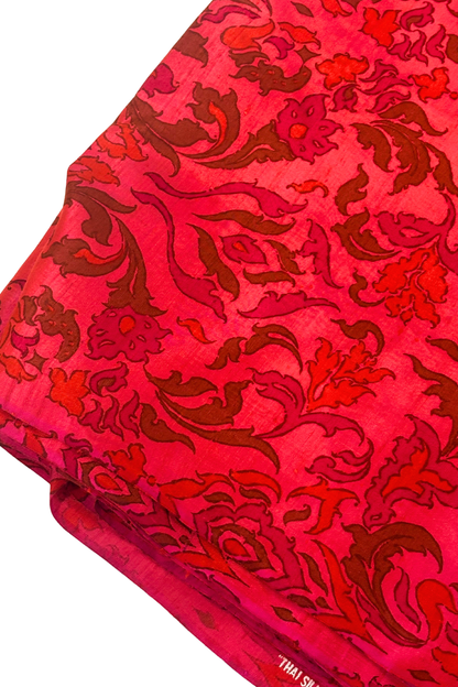 Thai silk bold leafy florals 4.5m