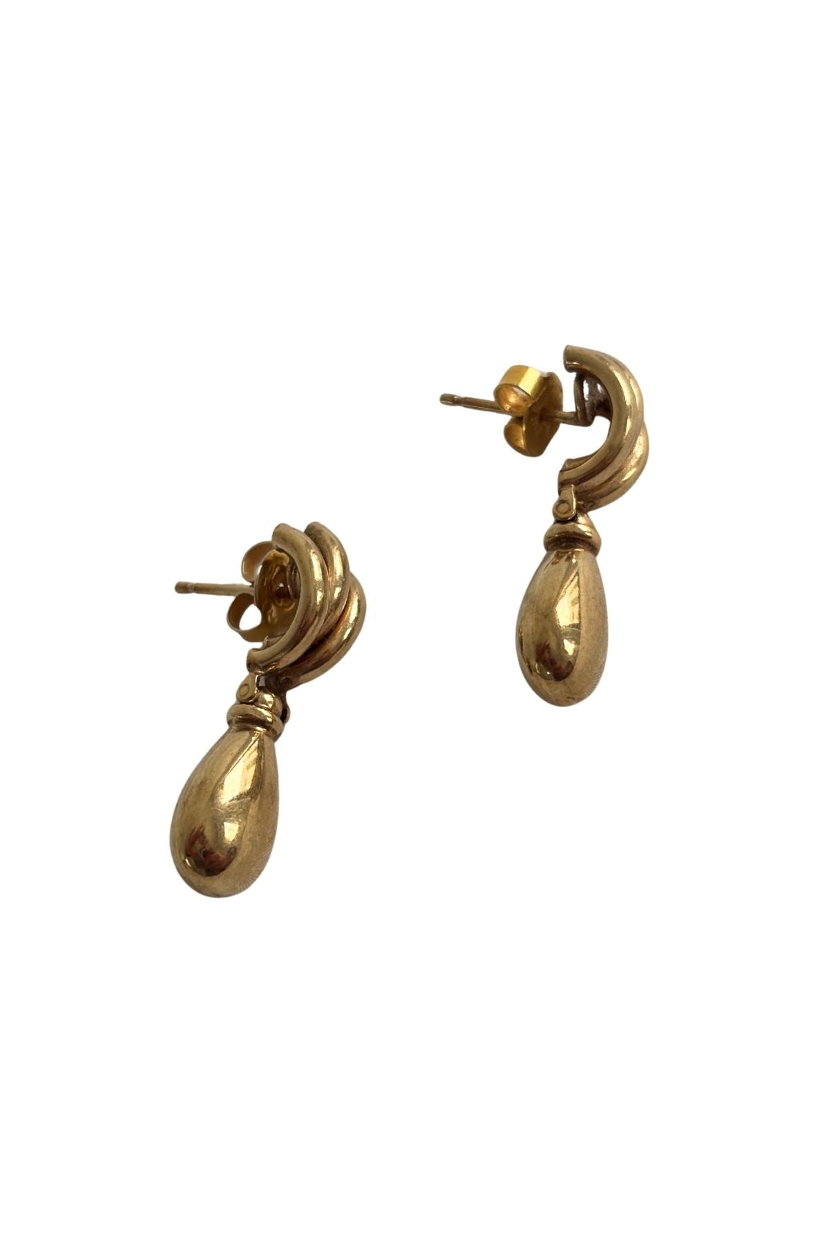 Gorgeous 14ct gold drop stud earrings 2.15g