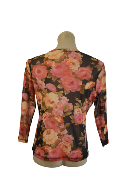 David Pond floral mesh top, 14