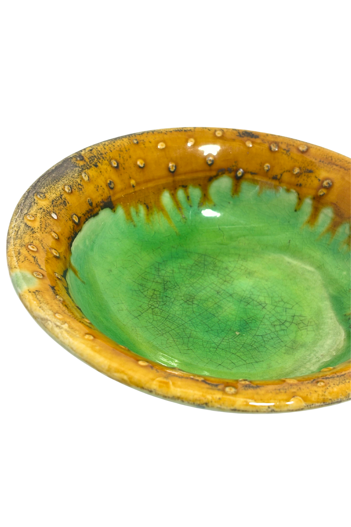 Spotty glazed bowl