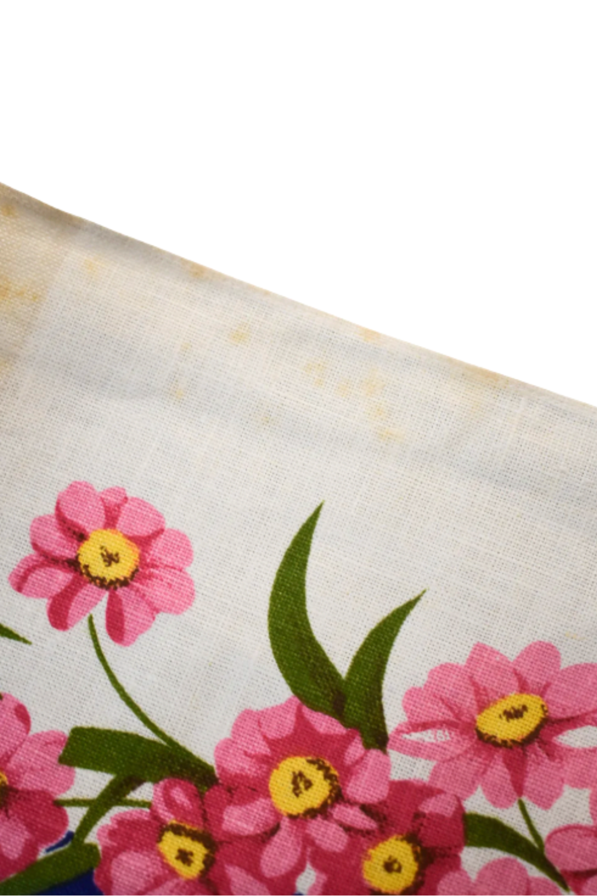 Pink floral centrepiece linen tea towel