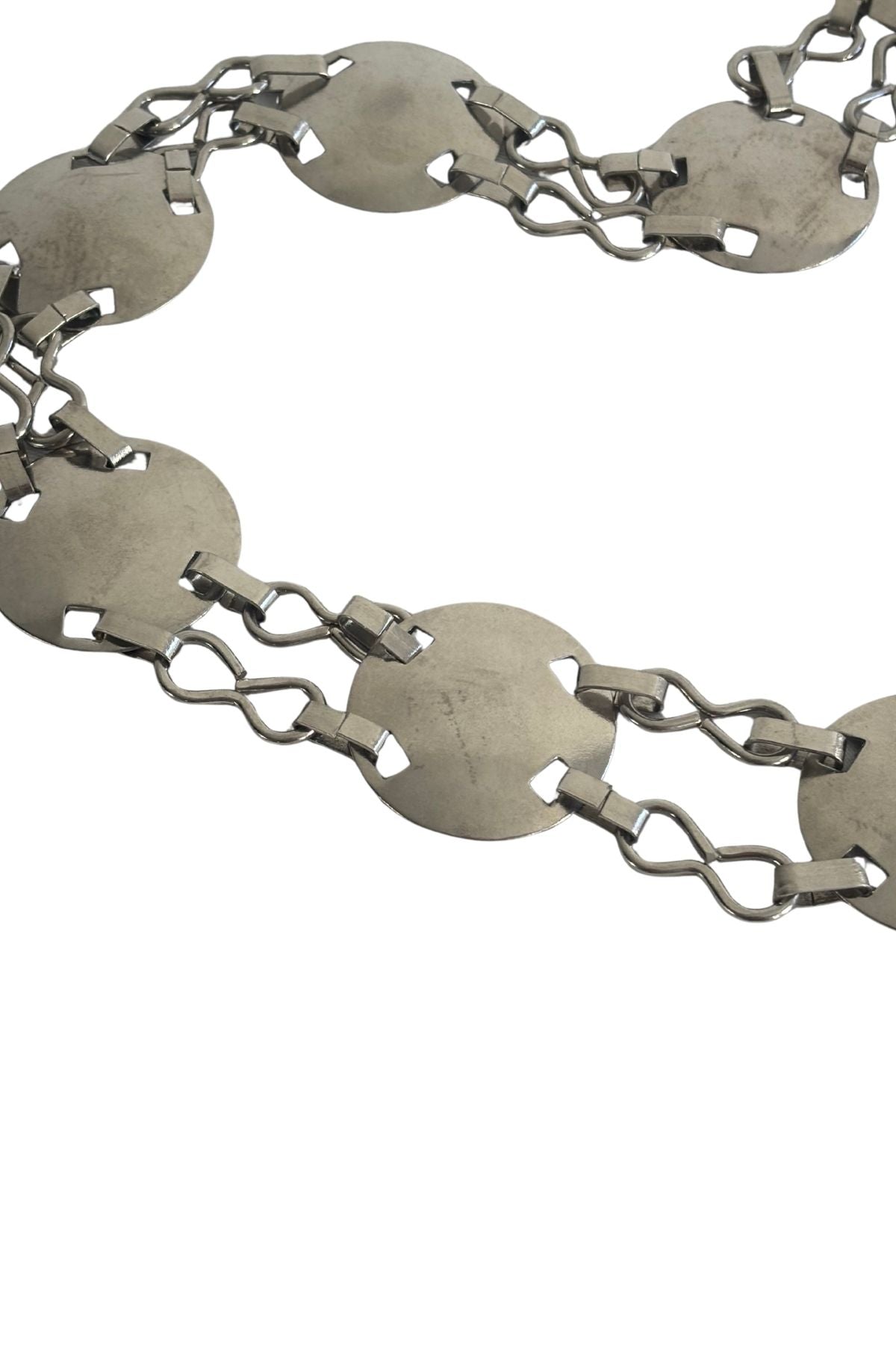 Y2K Metal circles belt