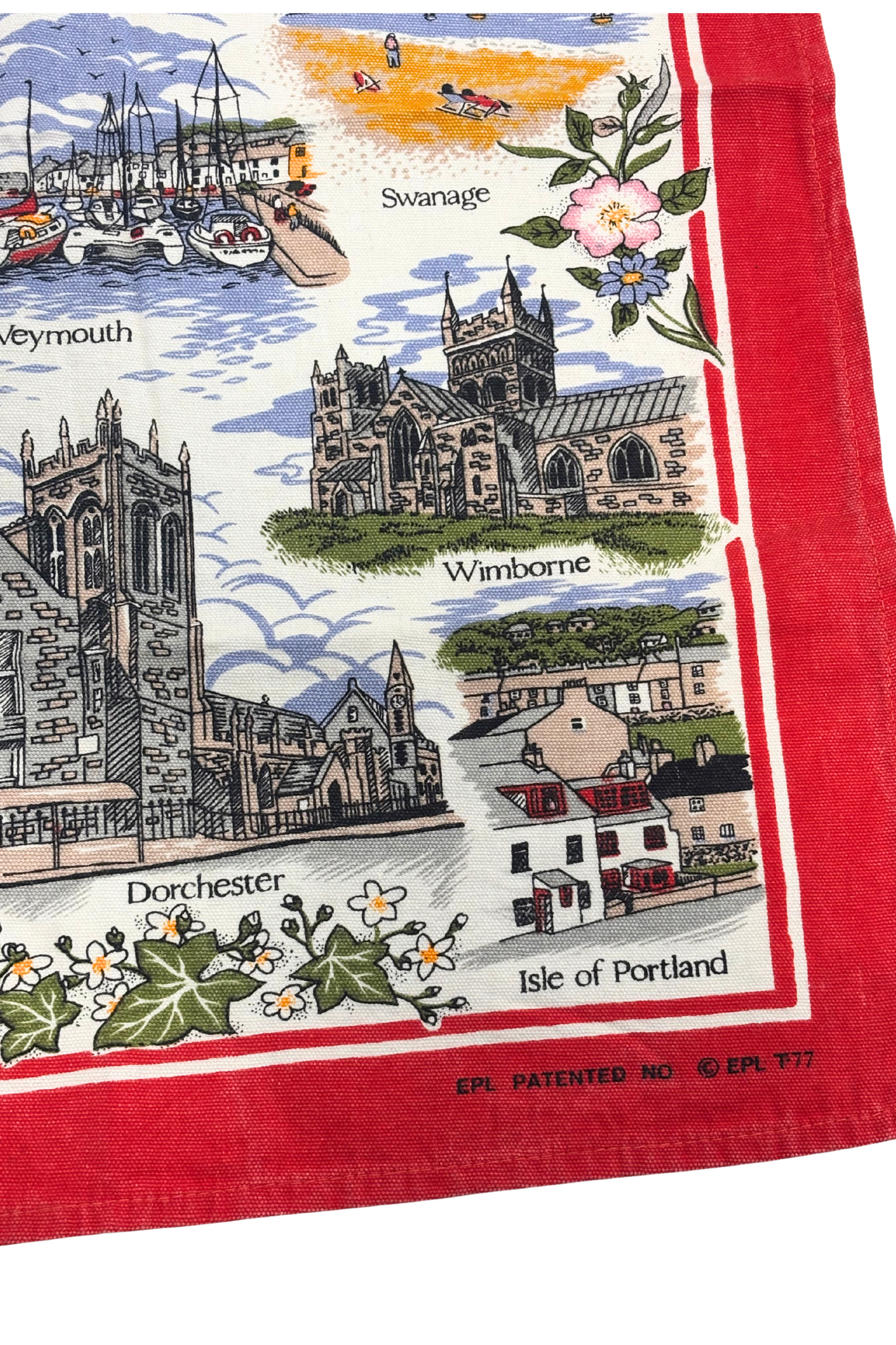 Around Dorset souvenir tea towel