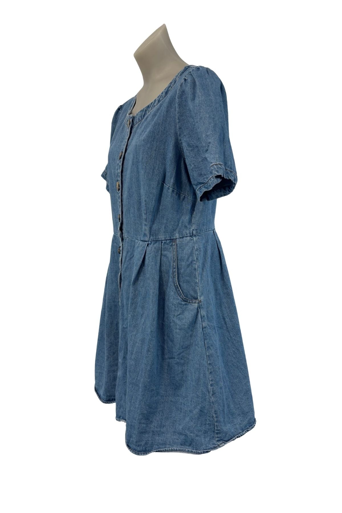 Princess Highway denim baby doll midi dress, 12