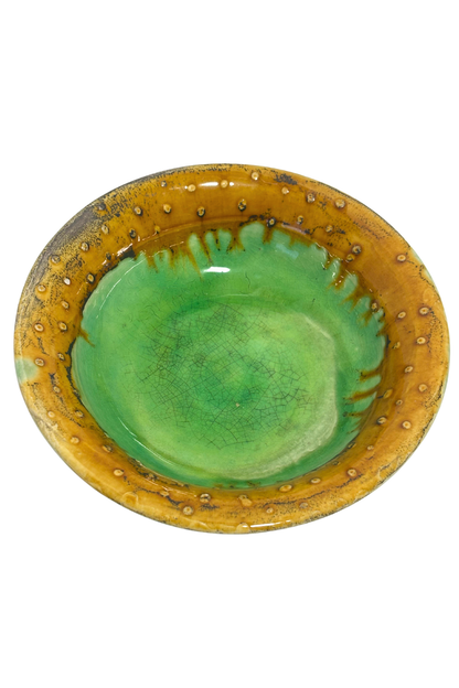 Spotty glazed bowl