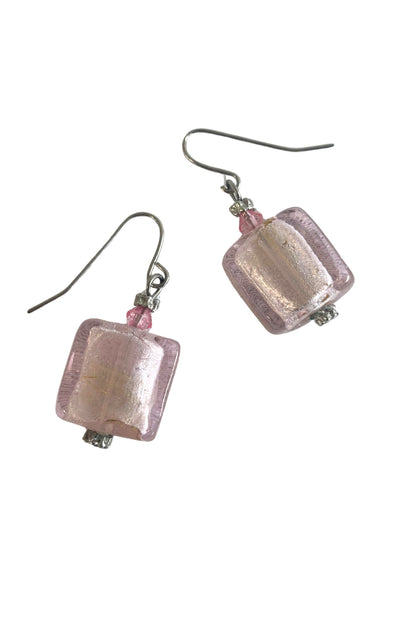 Pink glass earring bundle
