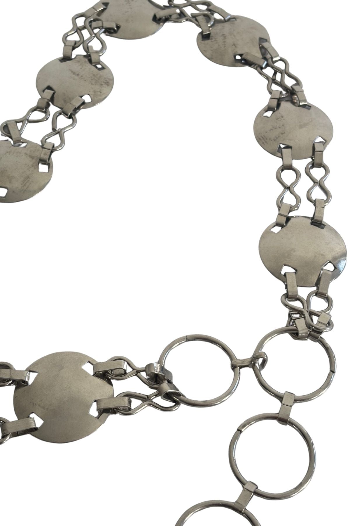 Y2K Metal circles belt