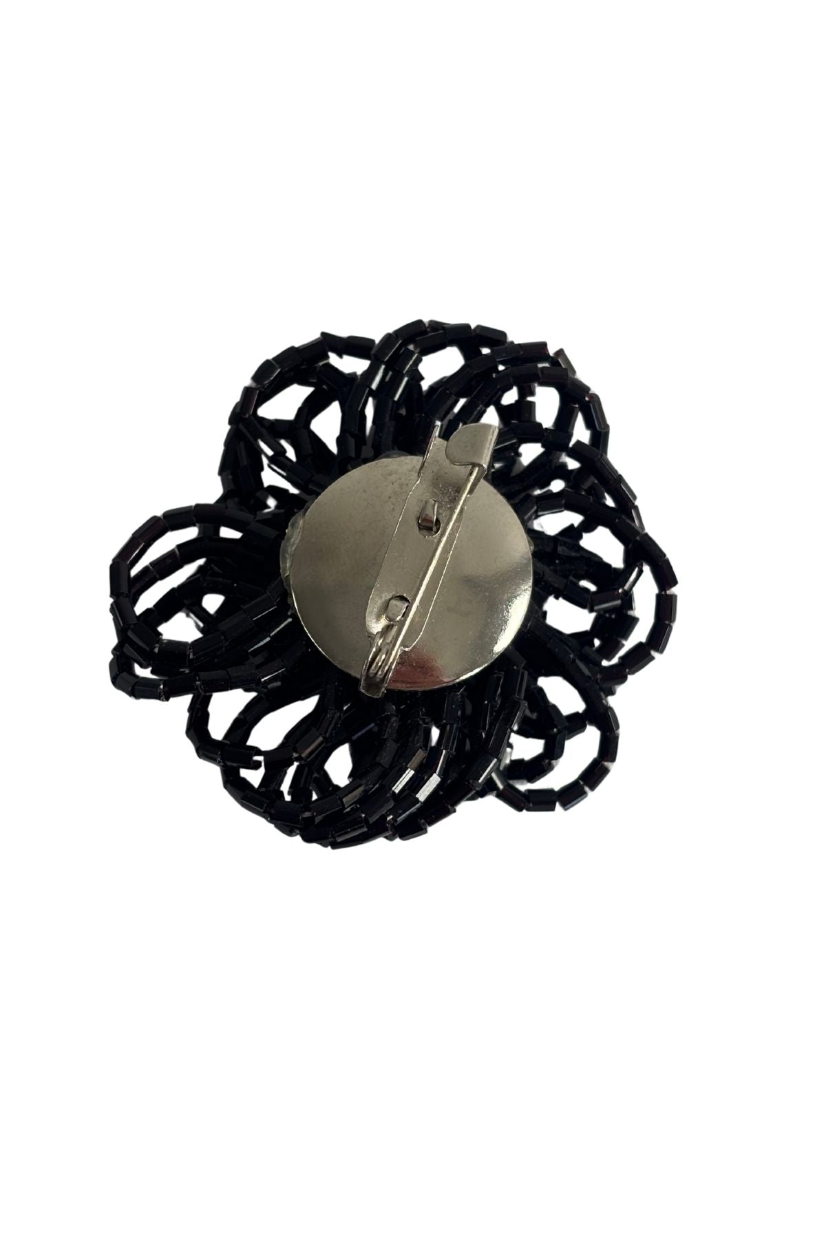 Beaded flower brooch
