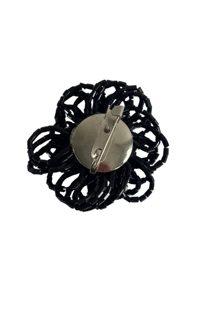 Beaded flower brooch