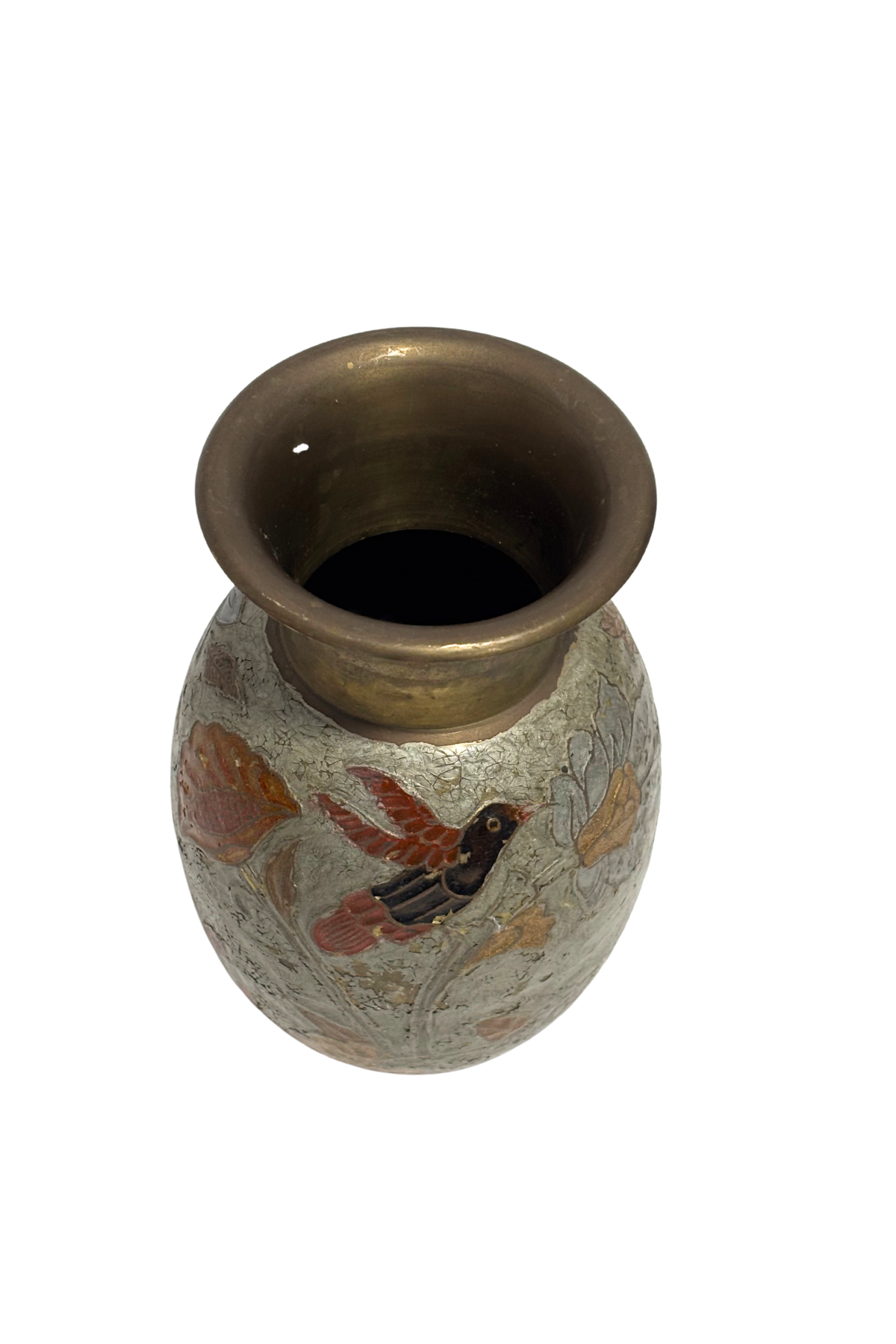 Beautiful floral brass vase handcrafted in India