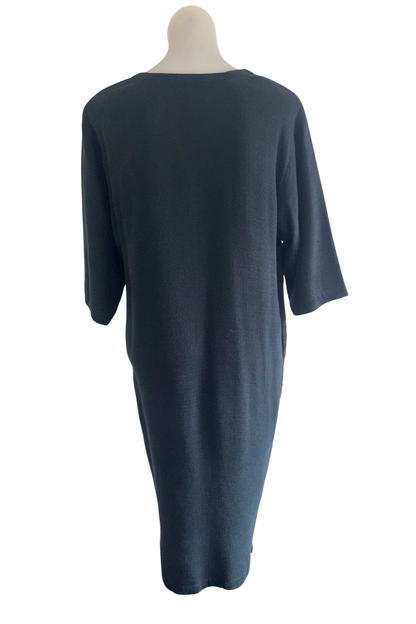 Vintage Rosaria Hall NZ made black dress, 12