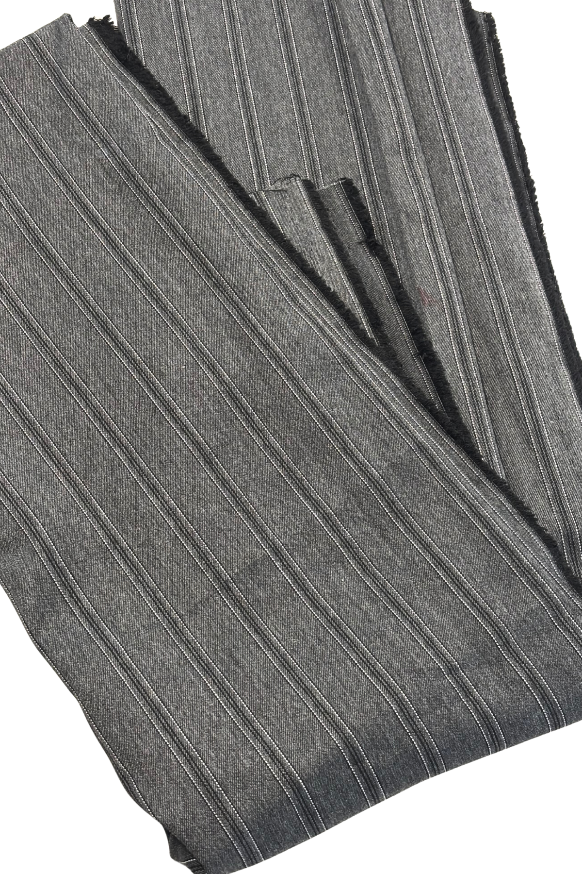 Grey pinstripe fabric