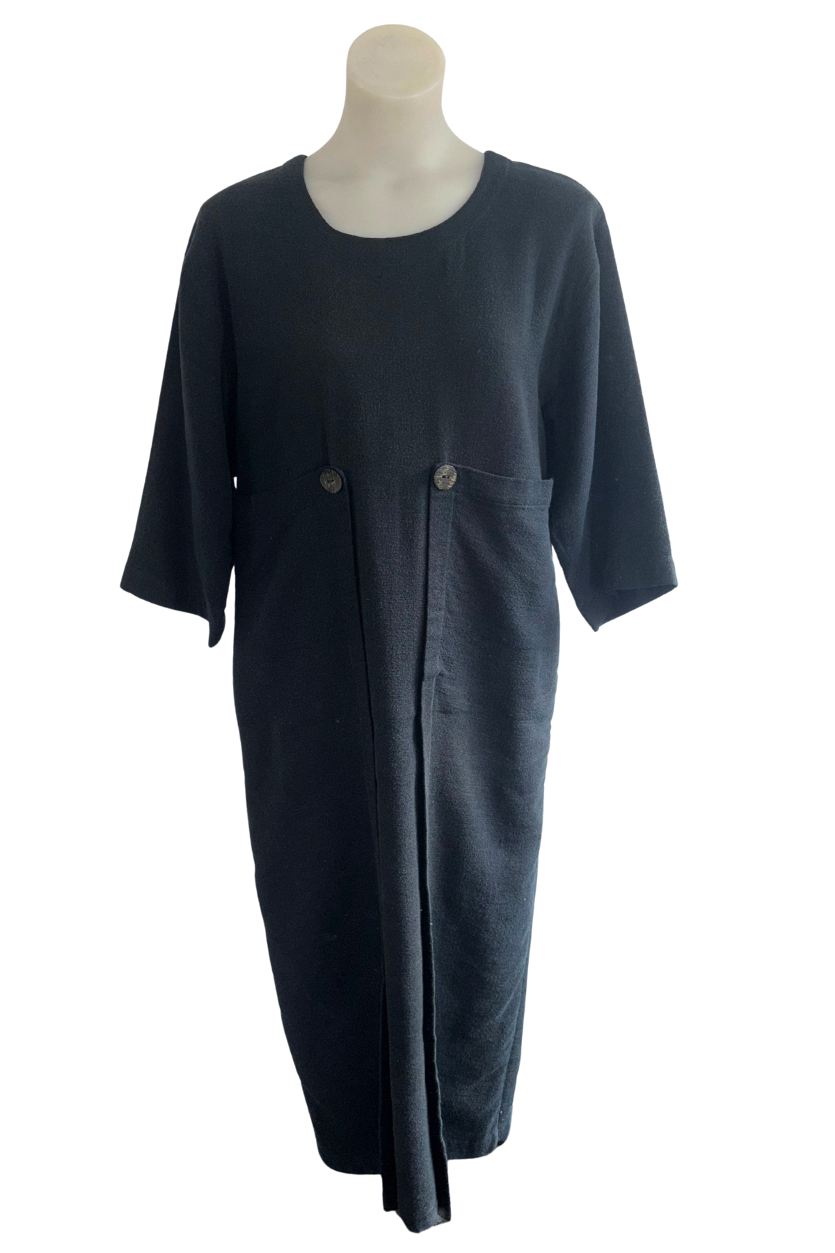 Vintage Rosaria Hall NZ made black dress, 12