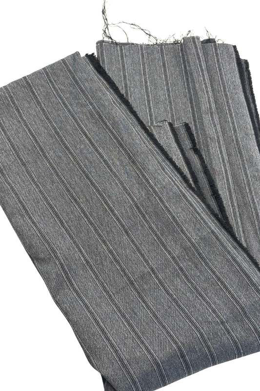 Grey pinstripe fabric