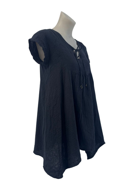 Flowy peplum blouse, M