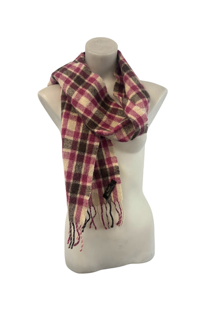 Philippe Monet pure NZ virgin wool tartan scarf
