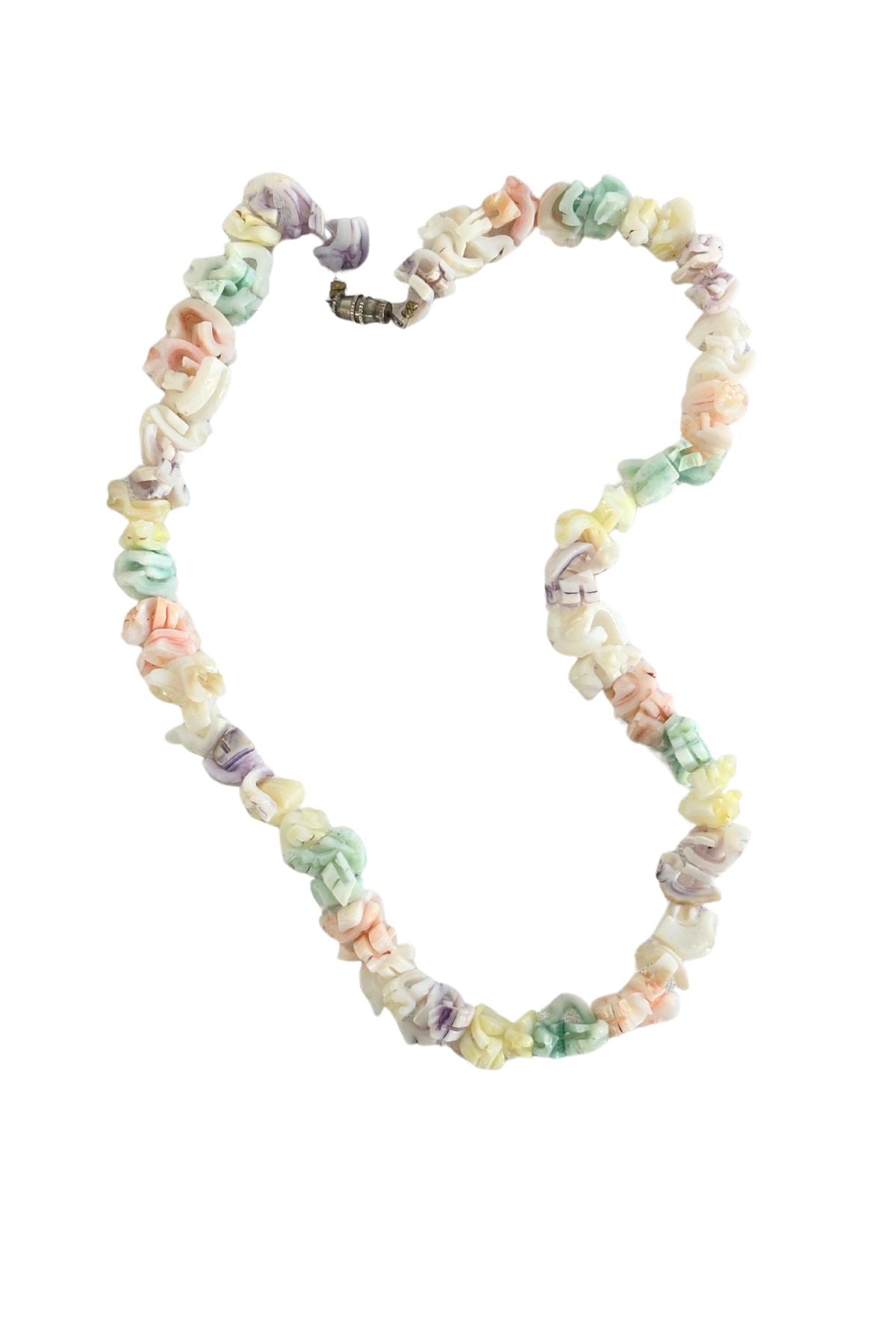 Vintage rainbow shell necklace