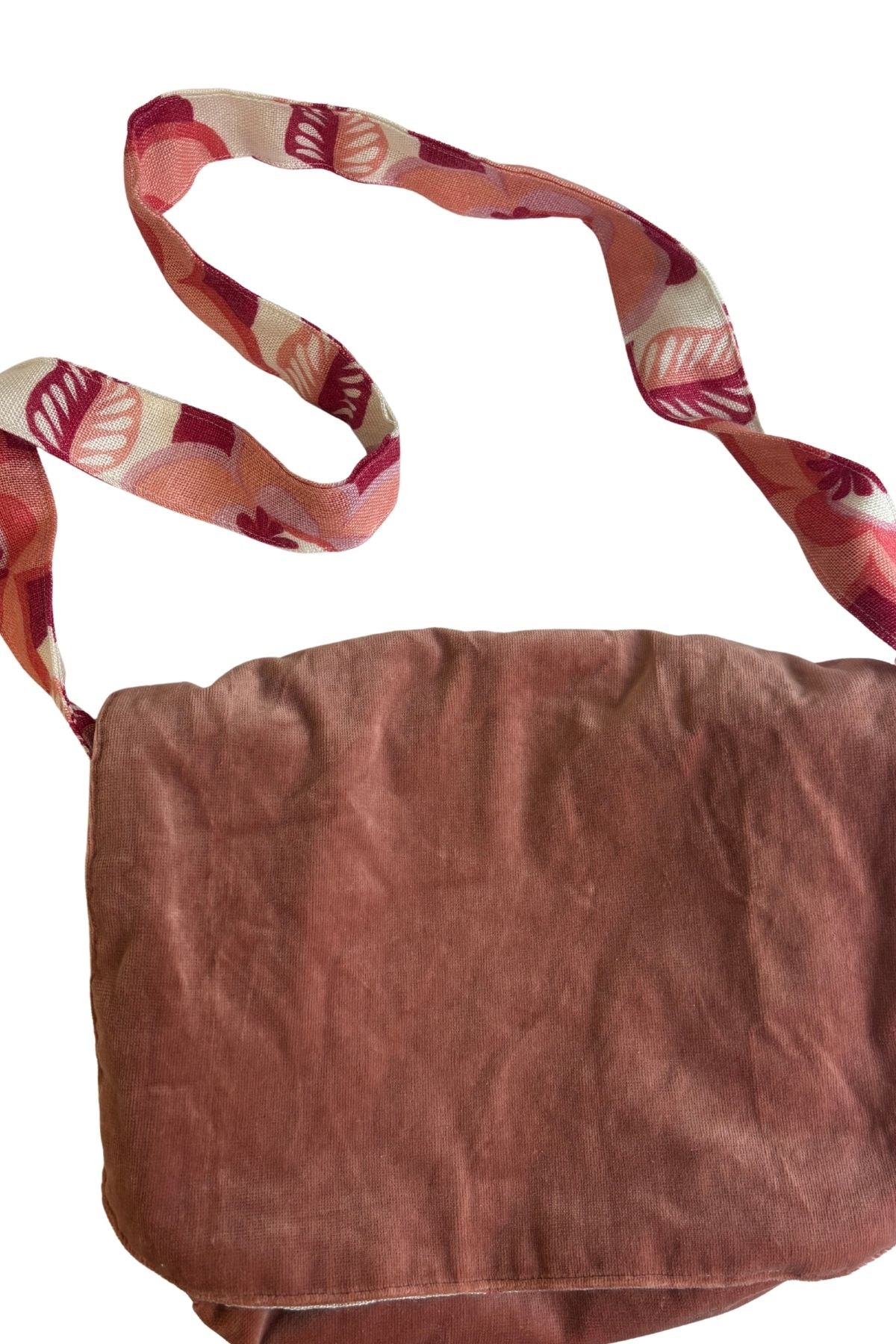 Reversible floral cross body bag