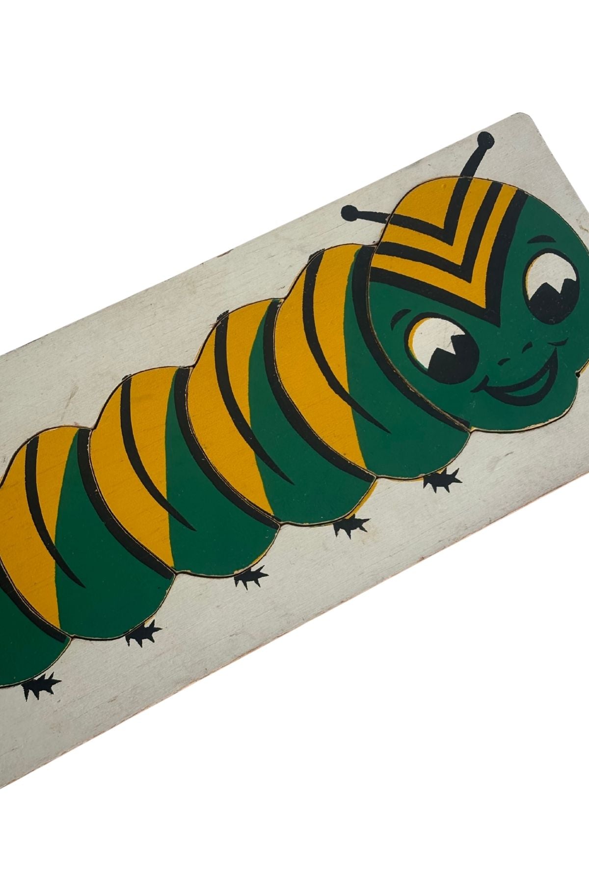 Vintage wooden caterpillar puzzle