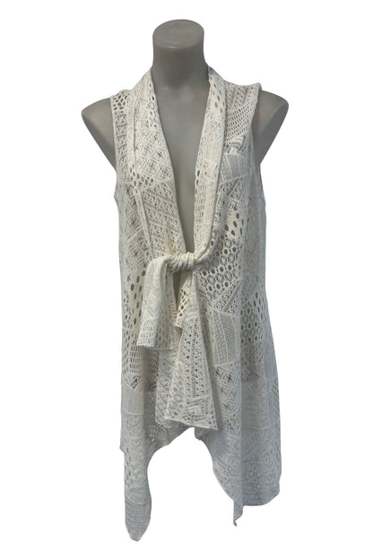 Faye Brown crochet lace vest cover up, 12