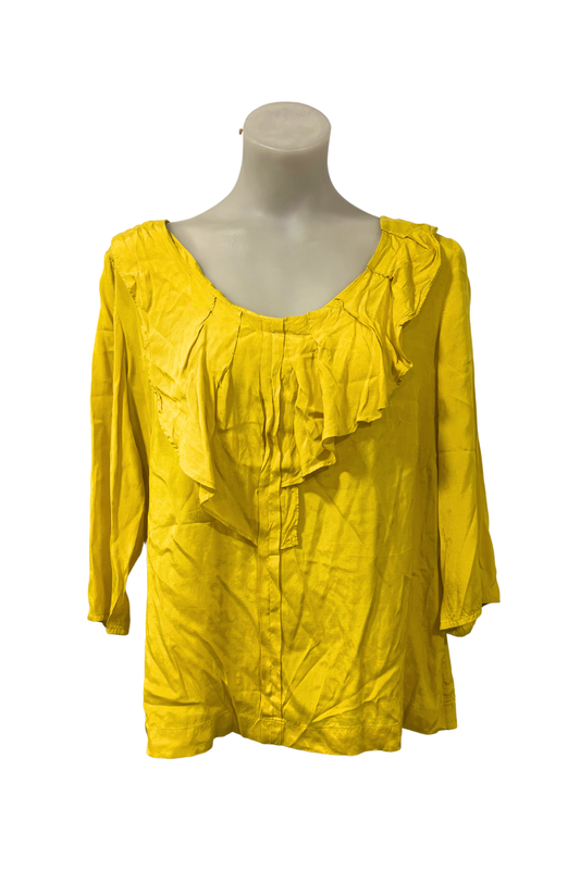 Veronika Maine vibrant yellow blouse, 14