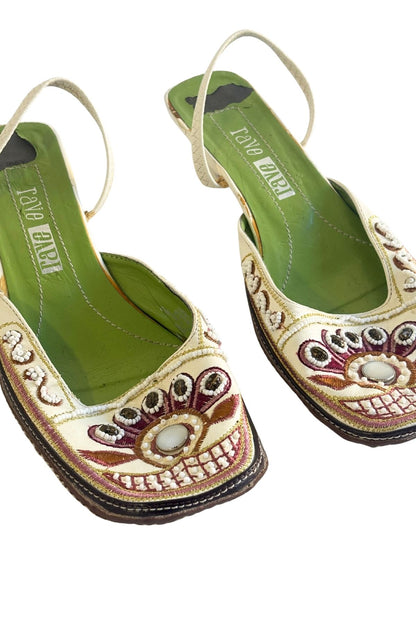 RAVE beaded kitten heels, 7