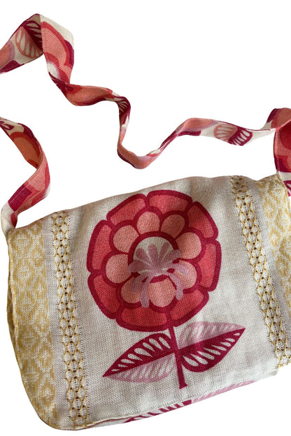 Reversible floral cross body bag