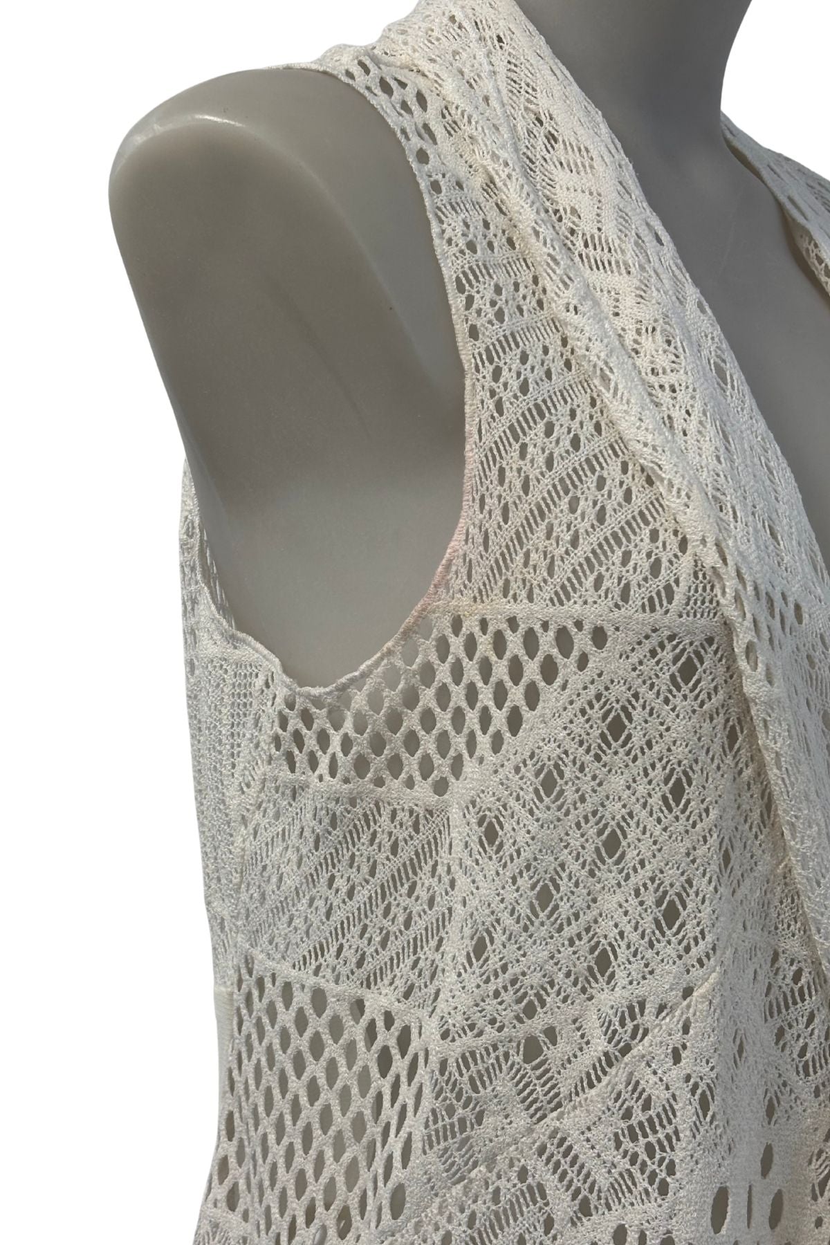 Faye Brown crochet lace vest cover up, 12