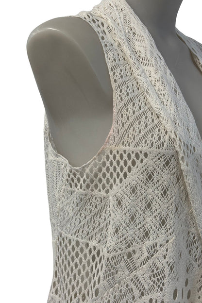 Faye Brown crochet lace vest cover up, 12