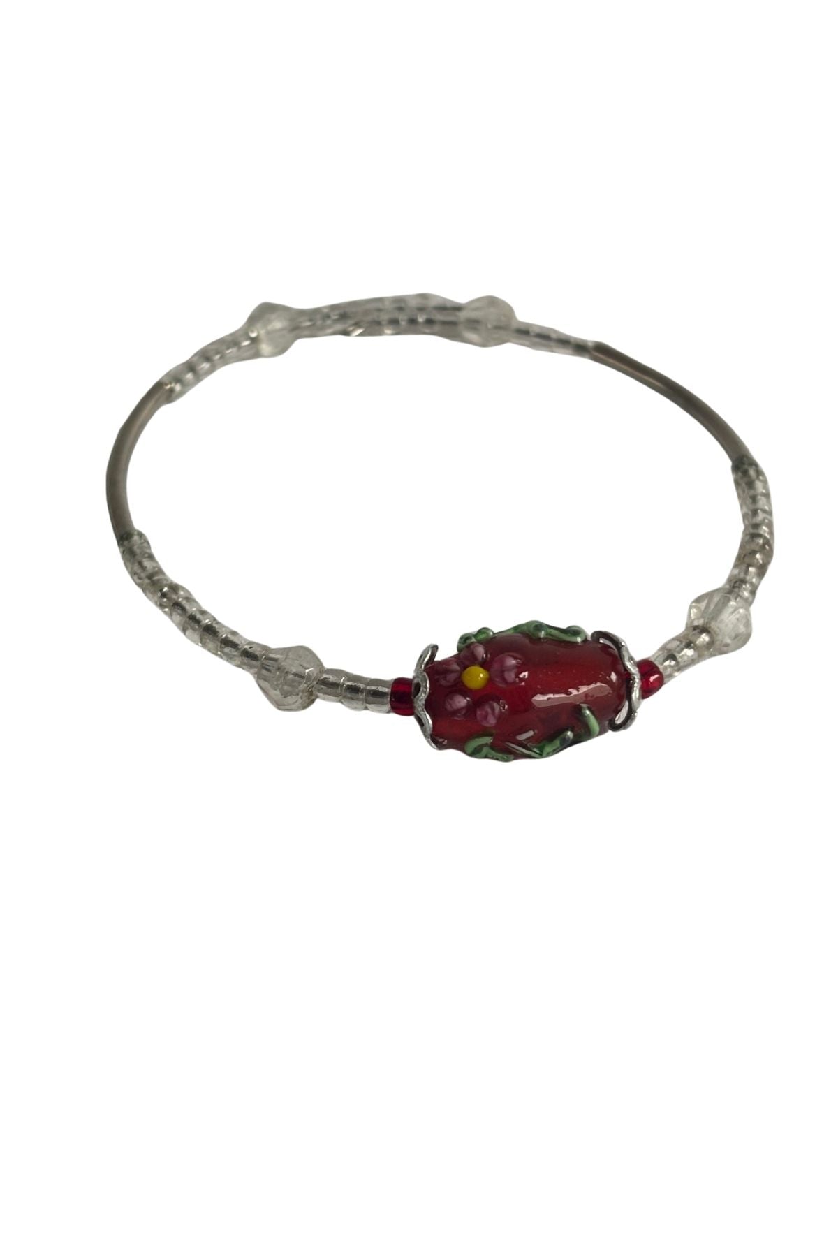 Delicate glass bead bracelet