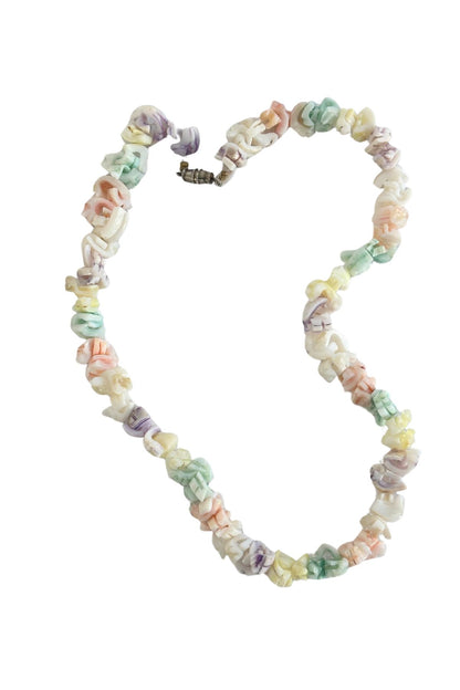 Vintage rainbow shell necklace
