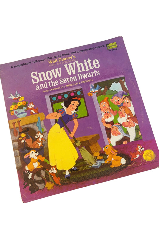 Vintage Walt Disney's Snow White & The Seven Dwarfs storybook vinyl 3906