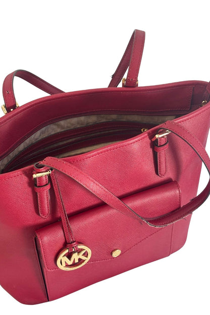 Michael Kors cherry red tote bag