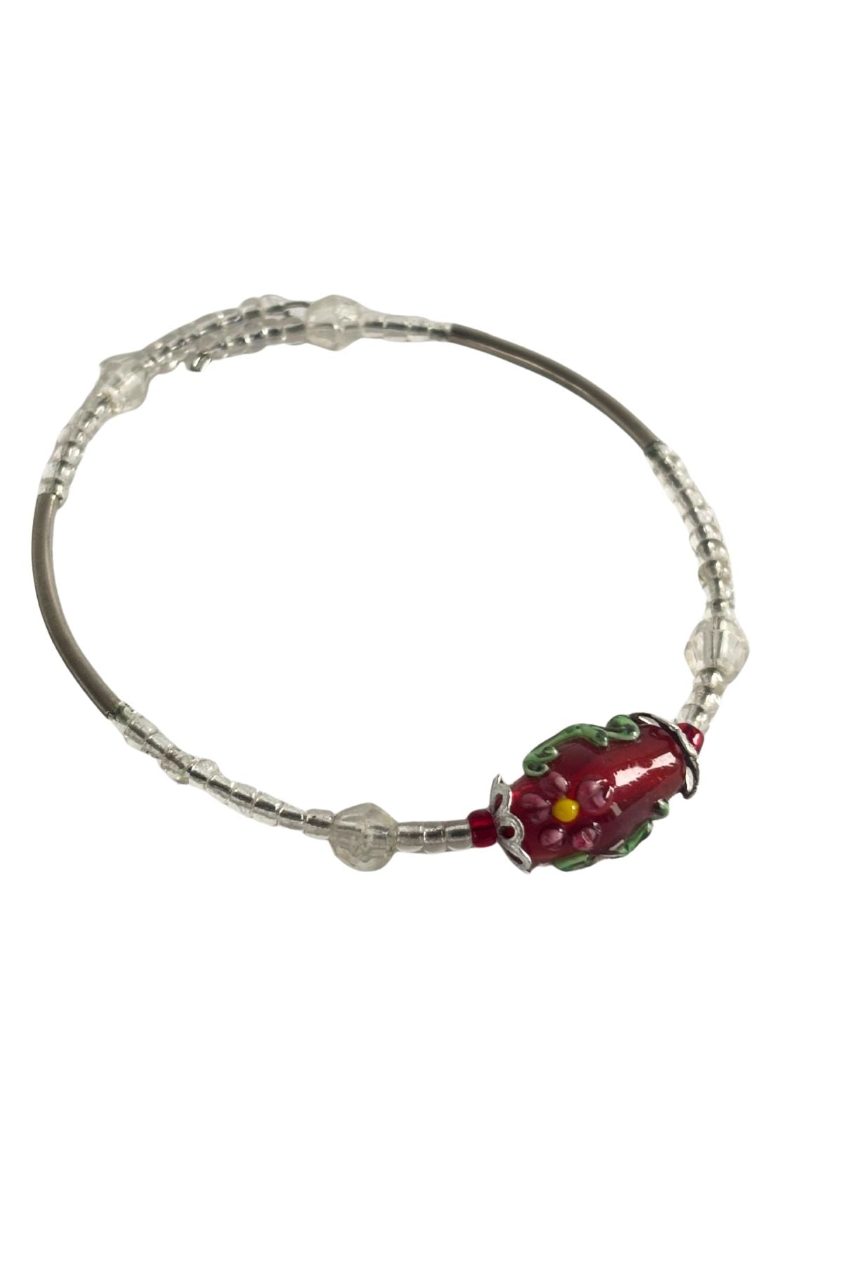 Delicate glass bead bracelet