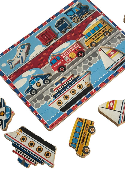 Melissa + Doug vehicles chunky puzzle
