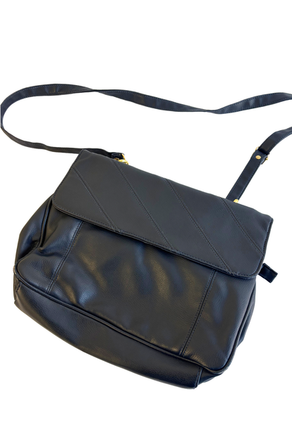 Gionni navy vegan leather bag