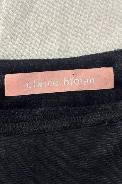 Claire Bloom NZ made Velvet Little black dress, S
