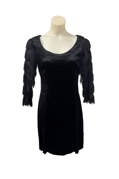 Claire Bloom NZ made Velvet Little black dress, S