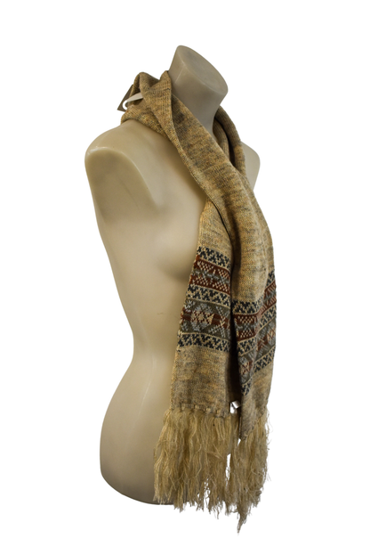 Tribal print wool blend scarf NWT