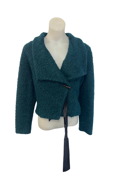 Wool blend wrap jacket, M