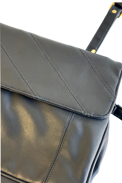 Gionni navy vegan leather bag