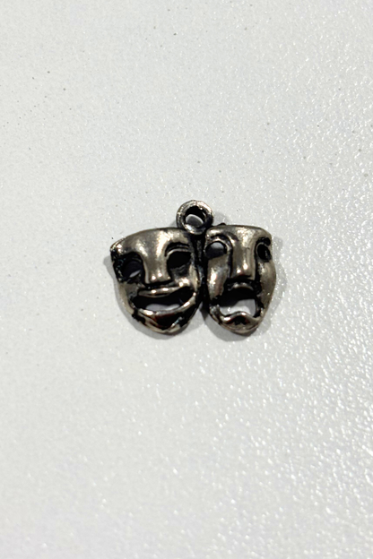925 Silver Thalia + Melpomene mask pendant