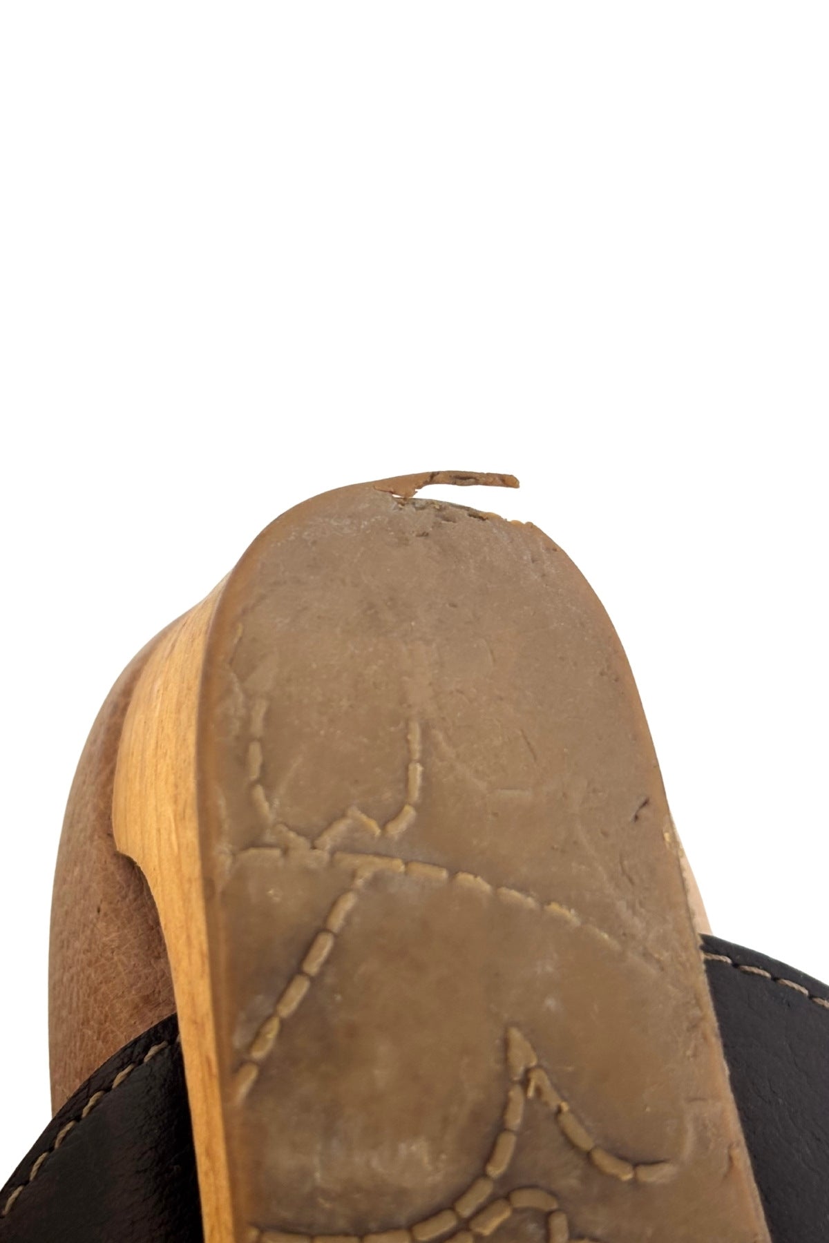 Brown leather sandals, 36