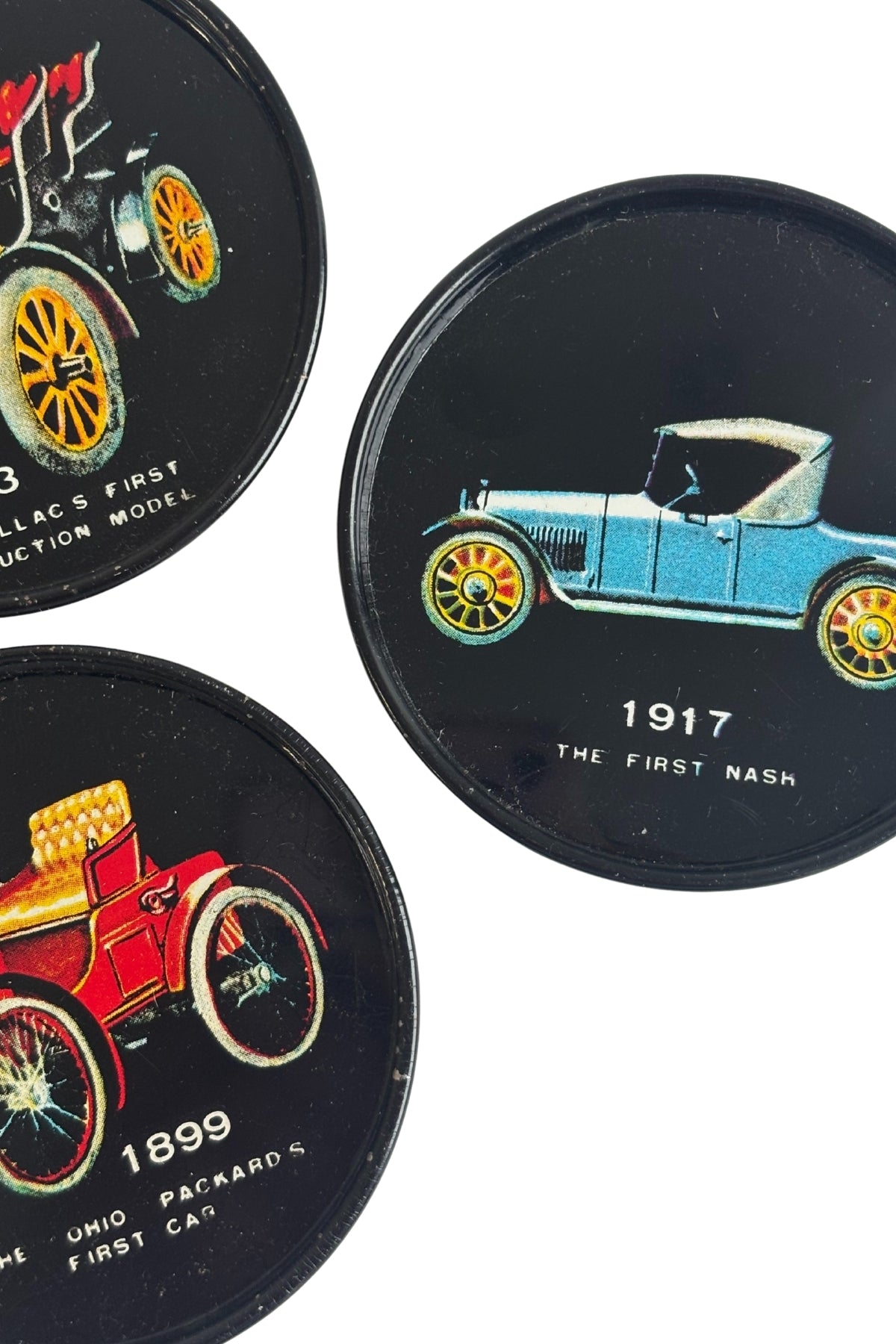 Vintage car metal coasters