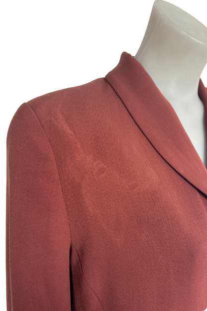 Jane Daniels NZ made wool rust brown blazer, 14