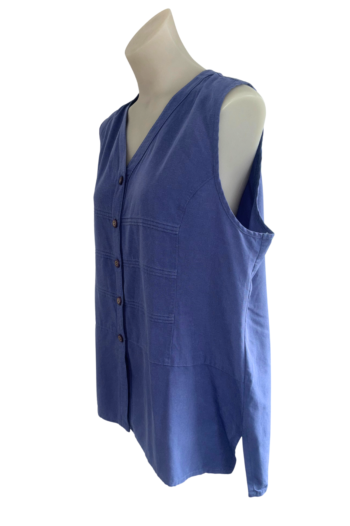 Newport For the 5'2 NZ made button up sleeveless blouse, 16
